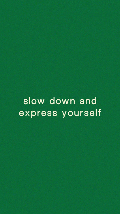 SLOW DOWN  CAP - BOTTLE GREEN